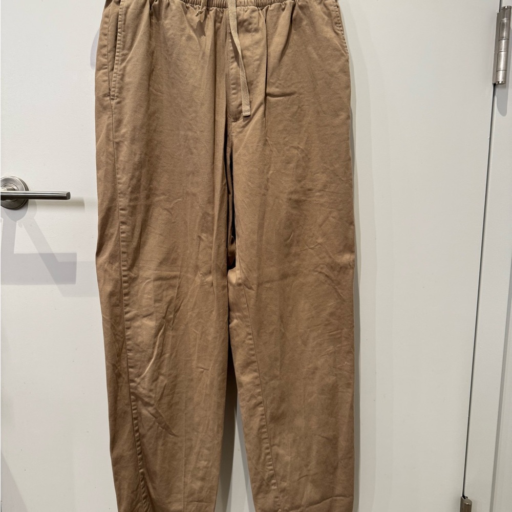 Uniqlo Tan Chinos Relaxed Fit Cotton